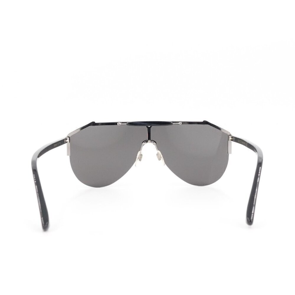 Gucci GG0584 Shield Sunglasses Silver Black OS - Picture 5 of 16